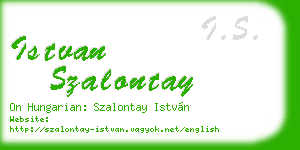 istvan szalontay business card
